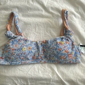 J crew floral brand new bathing suit top